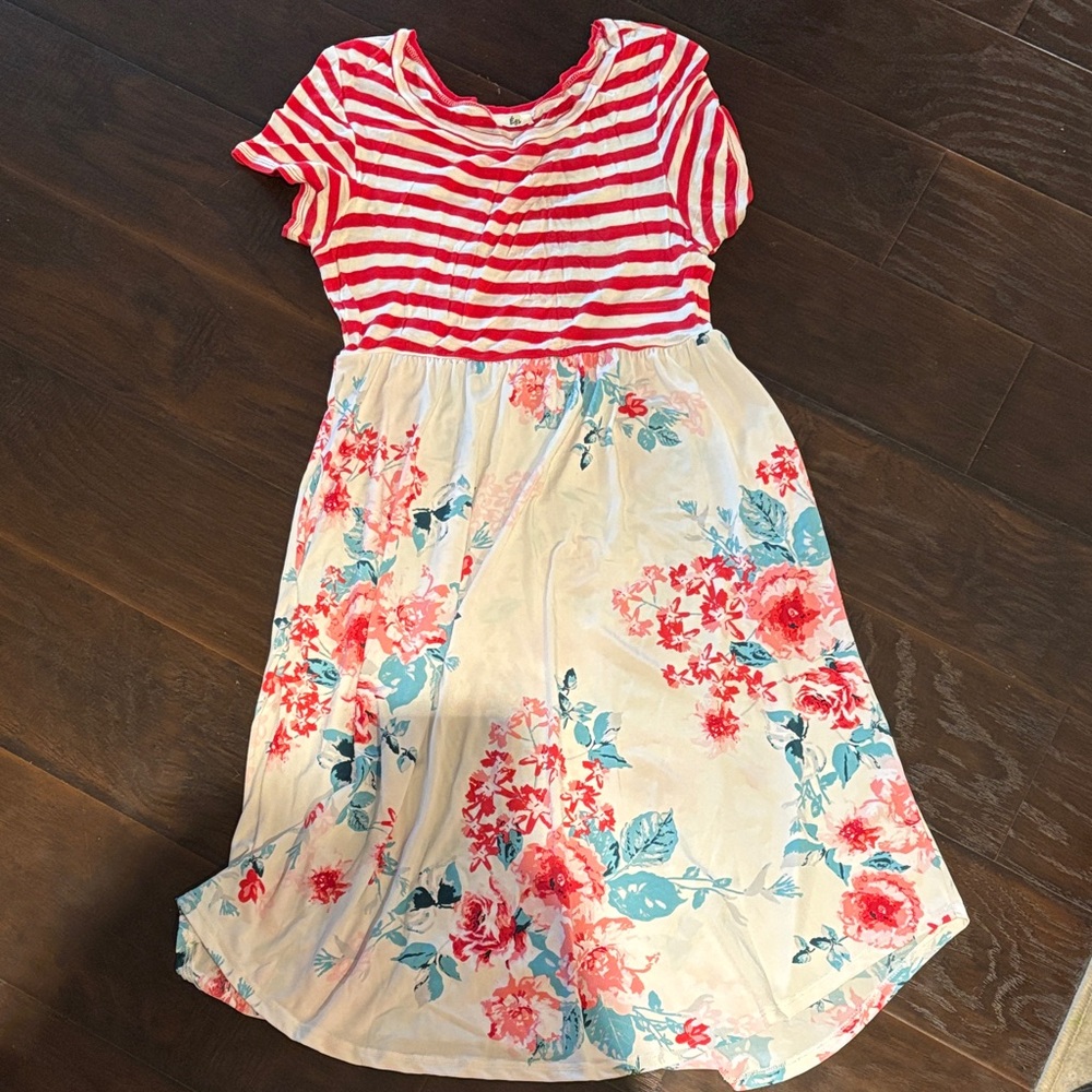 Egy Flowers & Stripes Dress